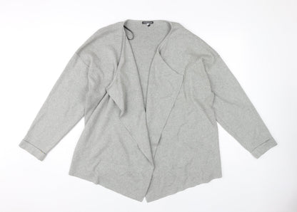 Womens UK Size L Warehouse Grey Cardigan Jumper