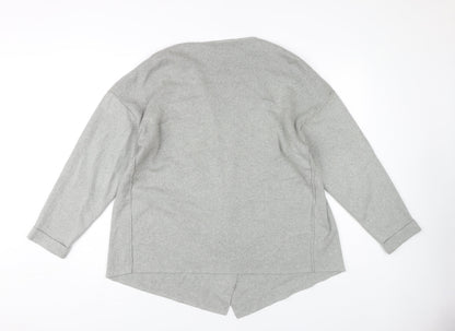 Womens UK Size L Warehouse Grey Cardigan Jumper