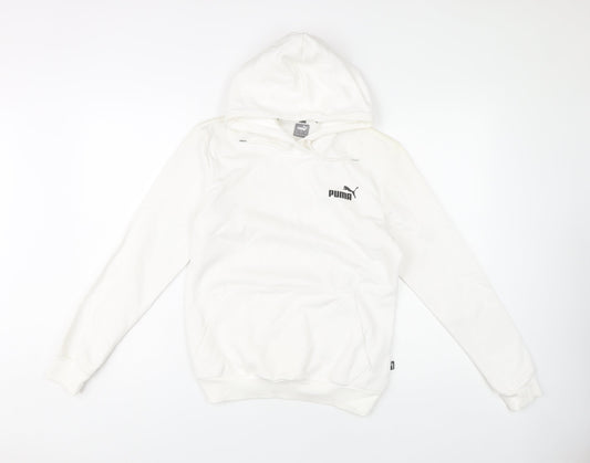 Puma Women's White S Pullover Hoodie - Casual, Gym