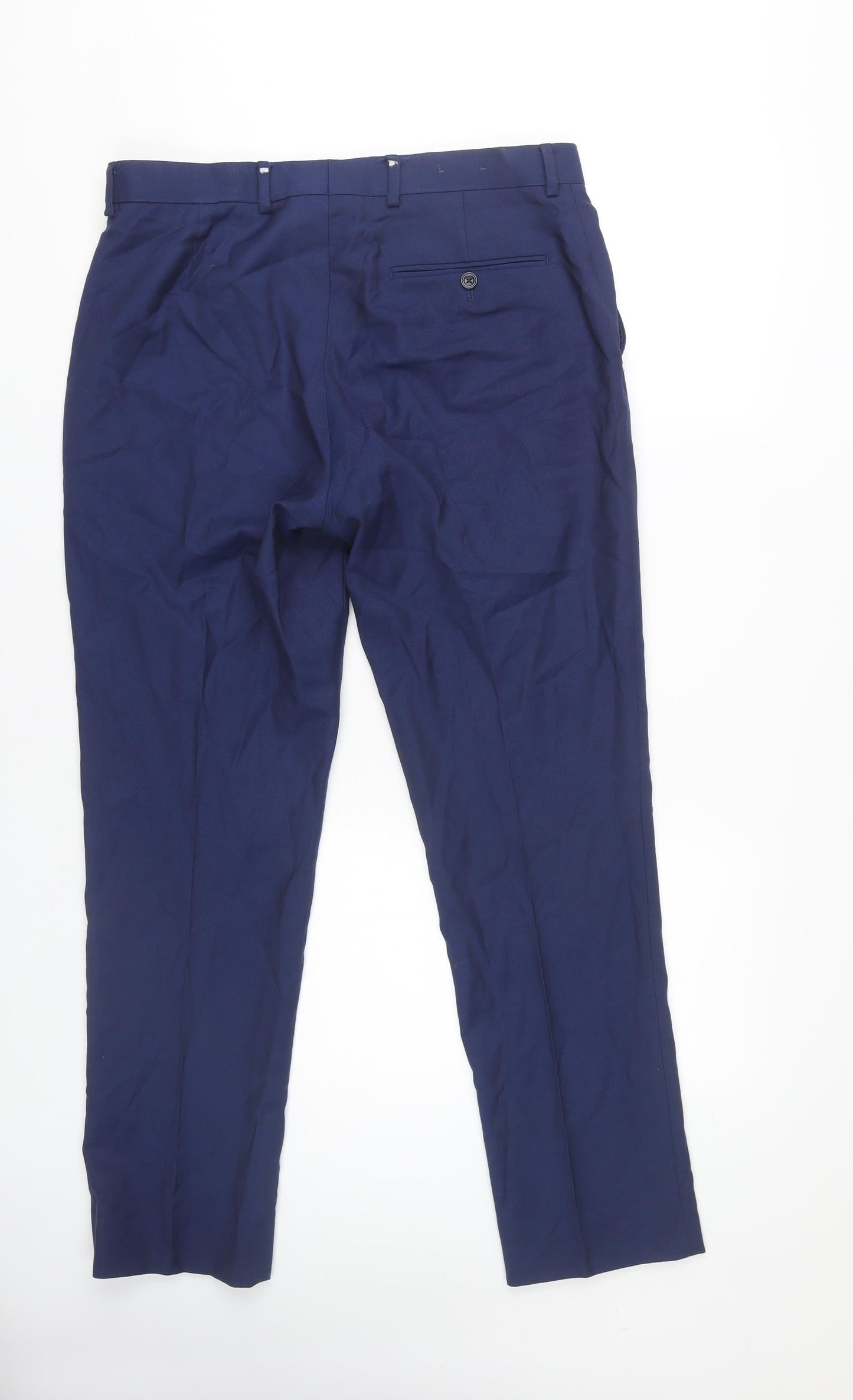 Mens UK Size 32W 30L Charles Tyrwhitt Slim Fit Dress Pants Blue Trousers