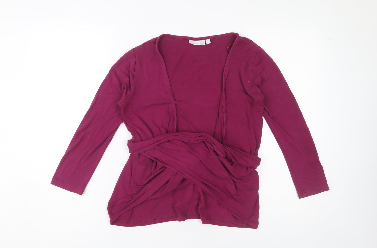 Womens UK Size XS JoJo Maman Bébé Purple Wrap Blouse