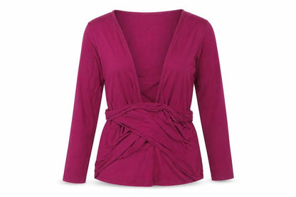 Womens UK Size XS JoJo Maman Bébé Purple Wrap Blouse