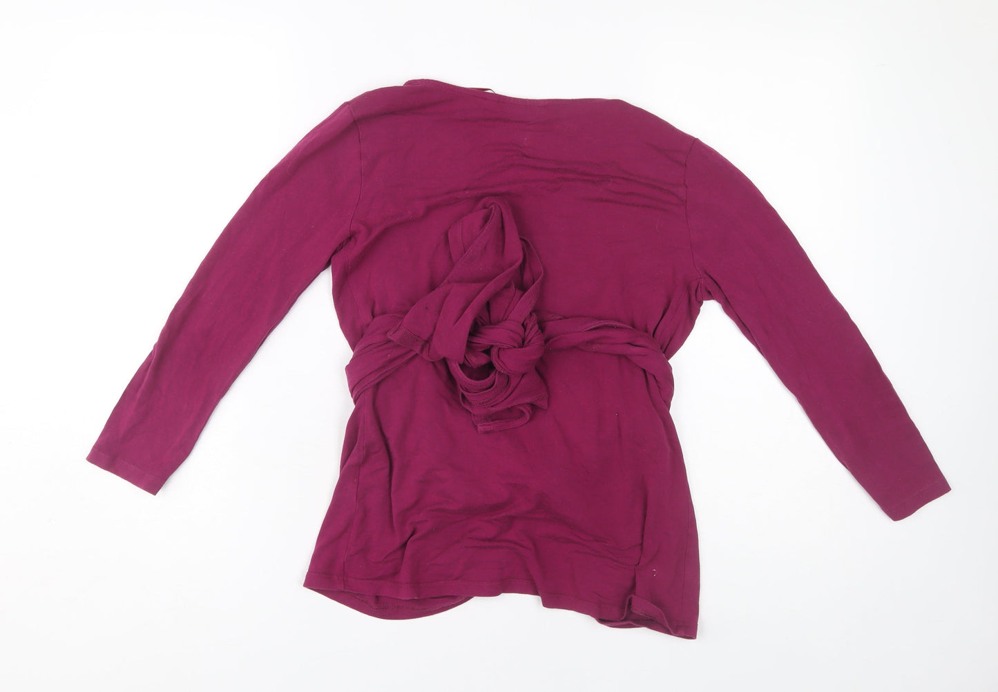 Womens UK Size XS JoJo Maman Bébé Purple Wrap Blouse