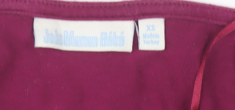 Womens UK Size XS JoJo Maman Bébé Purple Wrap Blouse