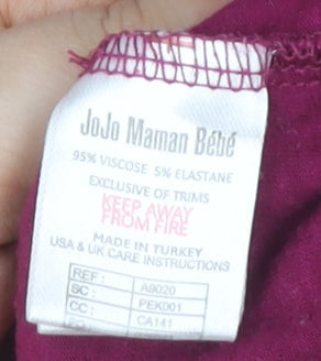 Womens UK Size XS JoJo Maman Bébé Purple Wrap Blouse