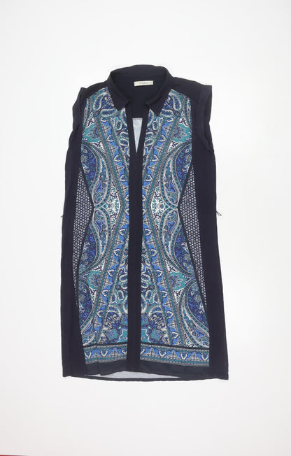 Oasis Blue Sleeveless Dress in M