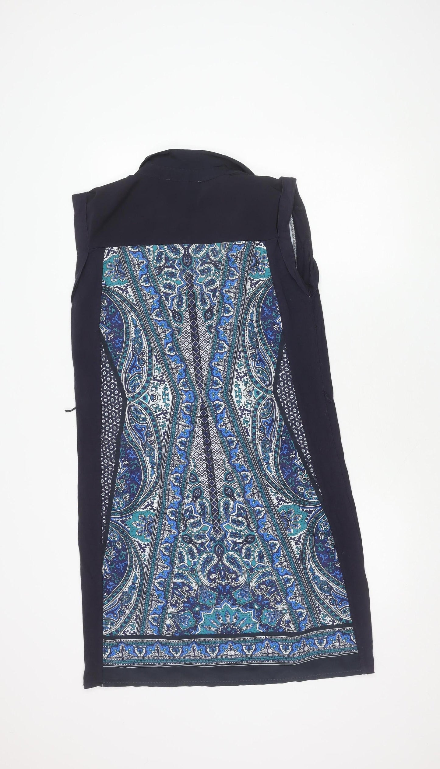 Oasis Blue Sleeveless Dress in M