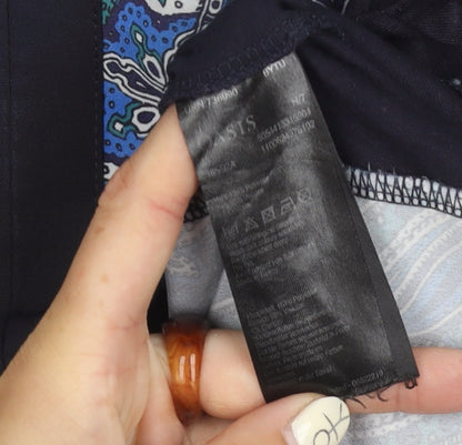 Oasis Blue Sleeveless Dress in M