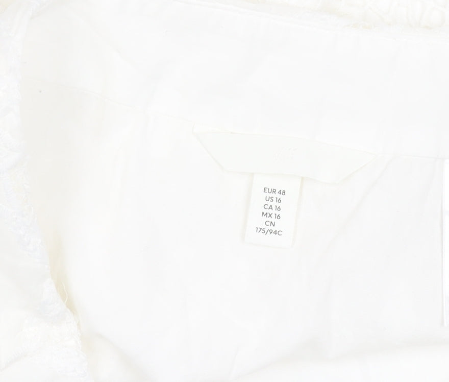 H&M Women's White Lace Short Skirt, Size 20