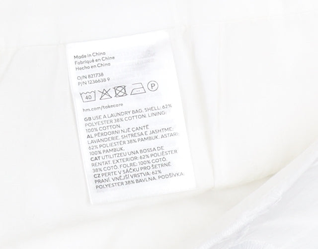 H&M Women's White Lace Short Skirt, Size 20