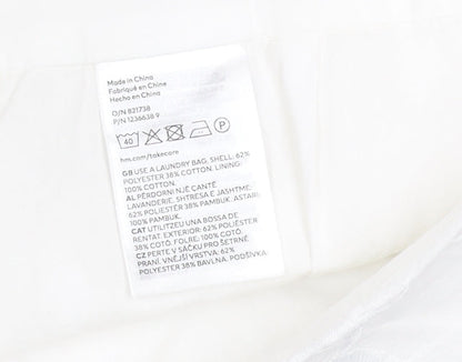 H&M Women's White Lace Short Skirt, Size 20