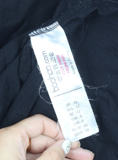 Boohoo Women's Black Long Sleeve Dress Size 12