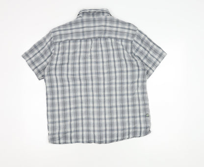 Mountain Essentials Men's Grey Check Polo Shirt M