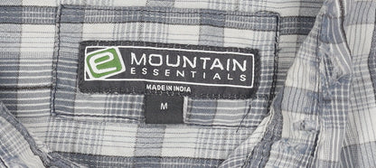 Mountain Essentials Men's Grey Check Polo Shirt M