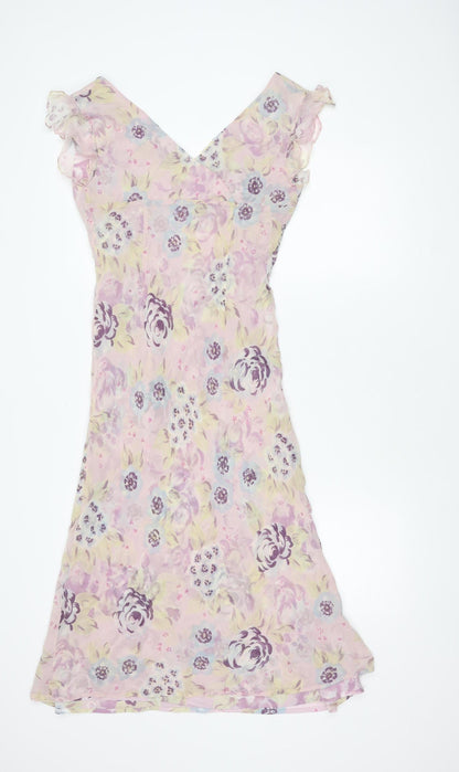 Kaliko Women's Multicoloured Floral Chiffon Dress