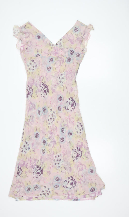 Kaliko Women's Multicoloured Floral Chiffon Dress