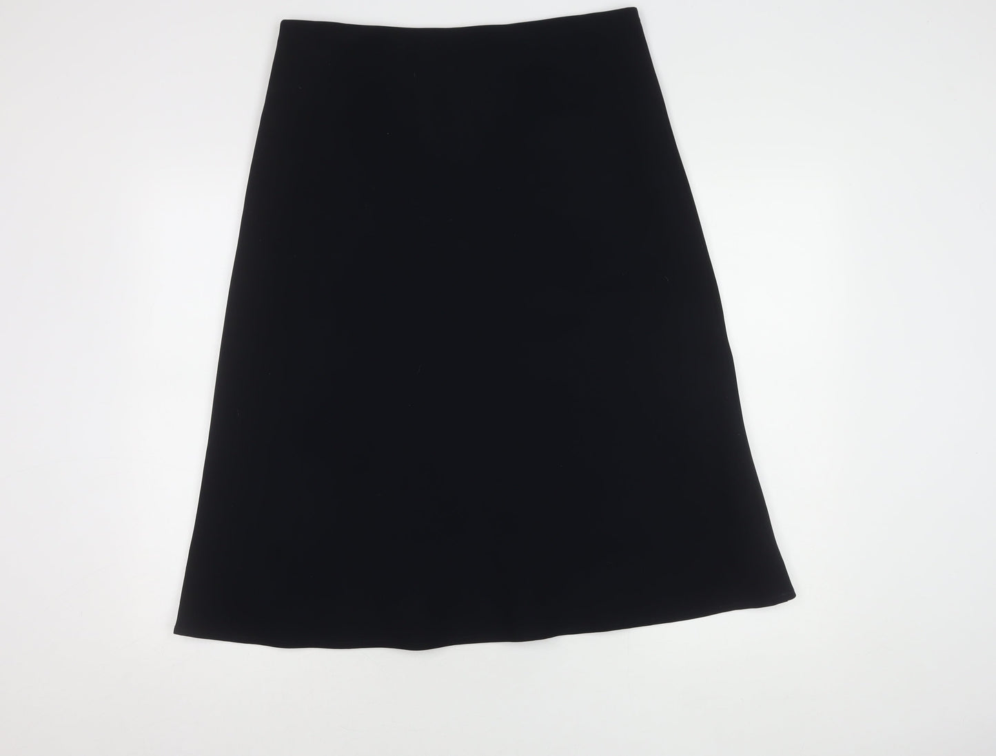 Marks and Spencer A-Line Black Knee Length Skirt