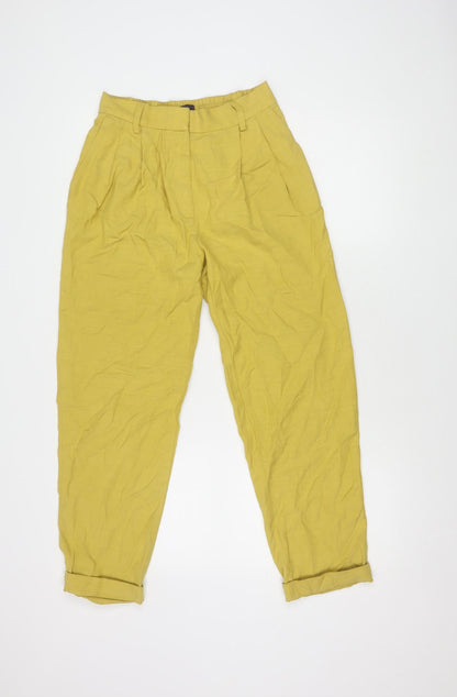 Womens UK Size 8 Marks and Spencer Regular Fit  Yellow Trousers