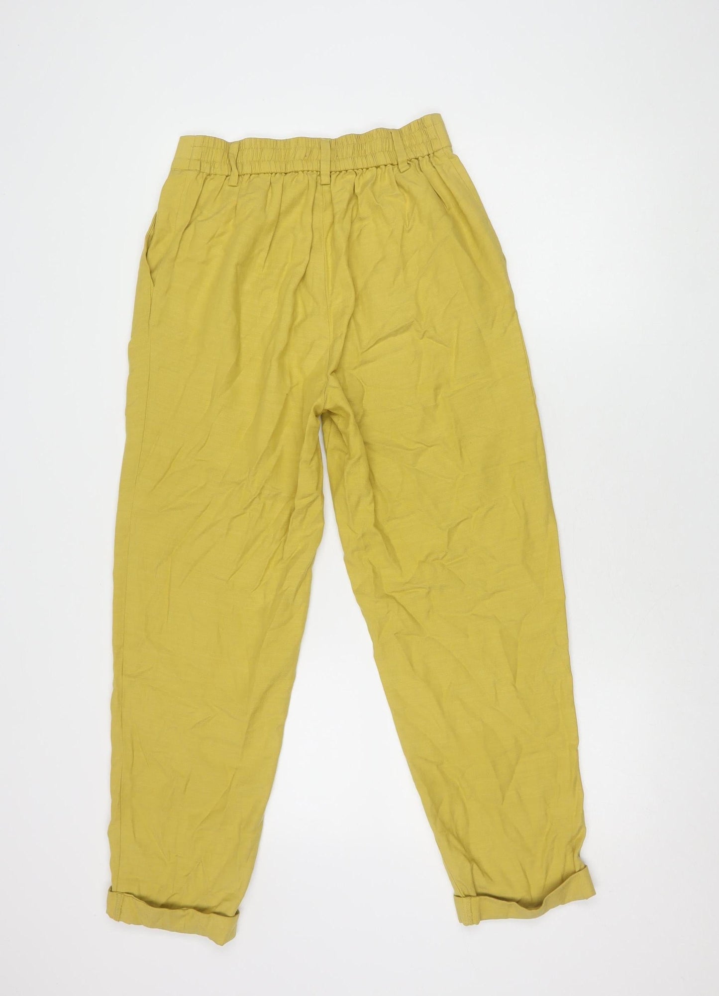 Womens UK Size 8 Marks and Spencer Regular Fit  Yellow Trousers