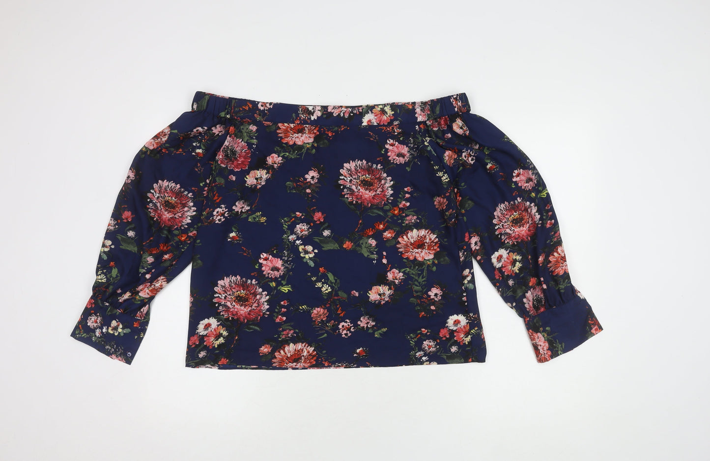 Womens UK Size 14 Warehouse Multicoloured Basic Blouse