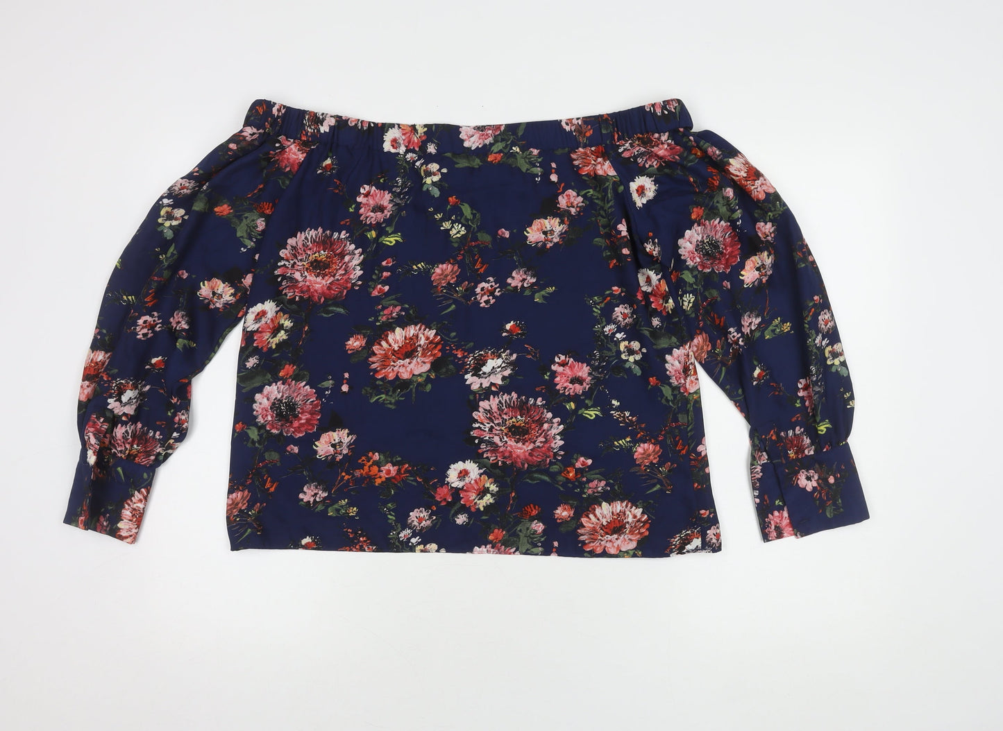 Womens UK Size 14 Warehouse Multicoloured Basic Blouse