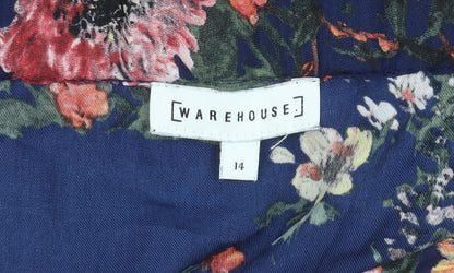 Womens UK Size 14 Warehouse Multicoloured Basic Blouse