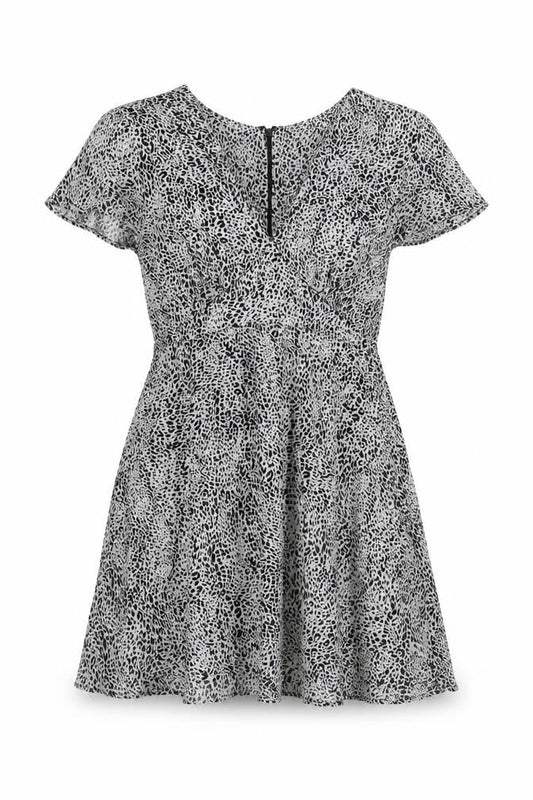 Motel Women's Black White Animal Print Dress S