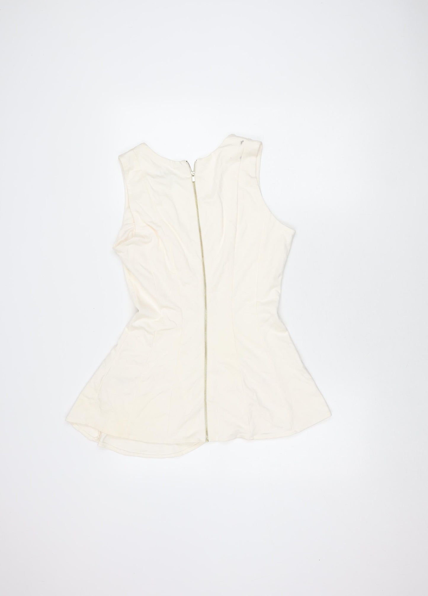 Womens UK Size M H&M Ivory Basic Blouse