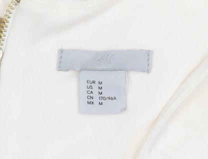 Womens UK Size M H&M Ivory Basic Blouse