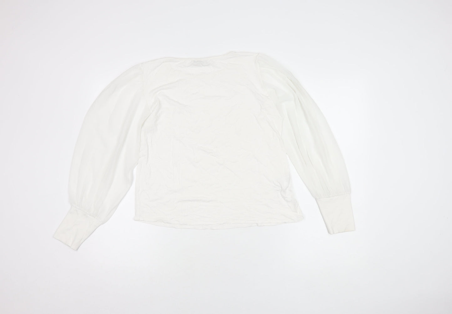 Womens UK Size M Mango White Basic Blouse