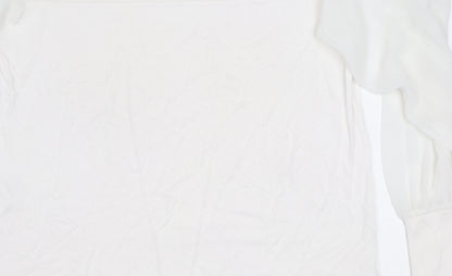 Womens UK Size M Mango White Basic Blouse