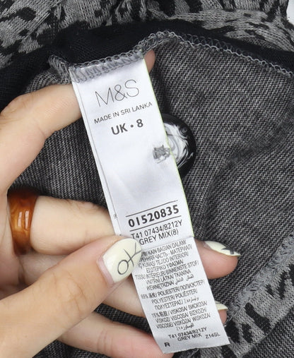 Womens UK Size 8 Marks and Spencer Grey Cardigan Jumper