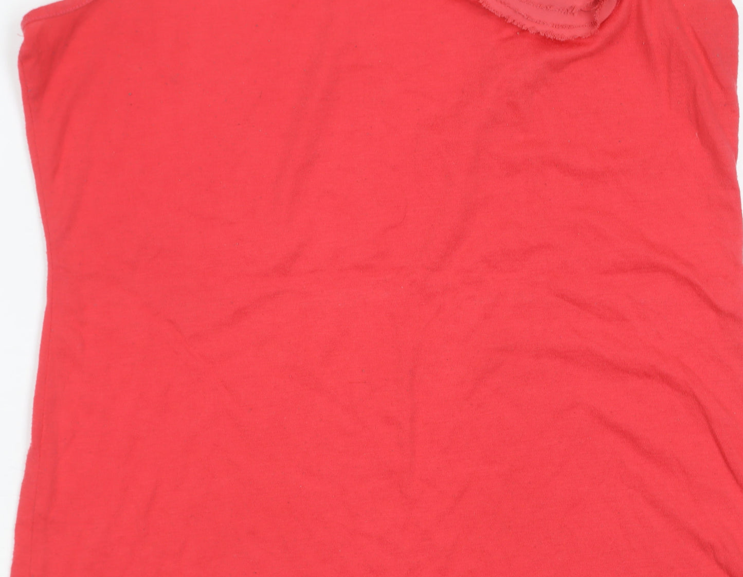 Gap Women's Red Tank Top, M, Ruffle Accent, Casual