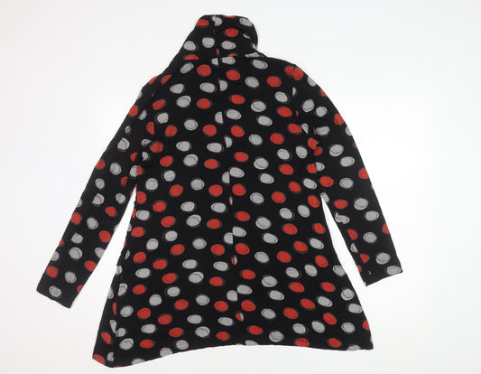 Capri Women's Black Polka Dot Cowl Neck Dress S/M