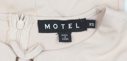 Motel Women's Beige XS A-Line Sleeveless Dress