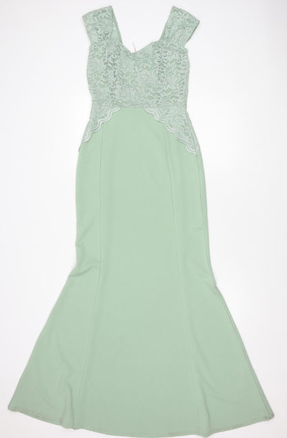 Quiz Women's Green Maxi Dress, Size 10, Formal Occasion