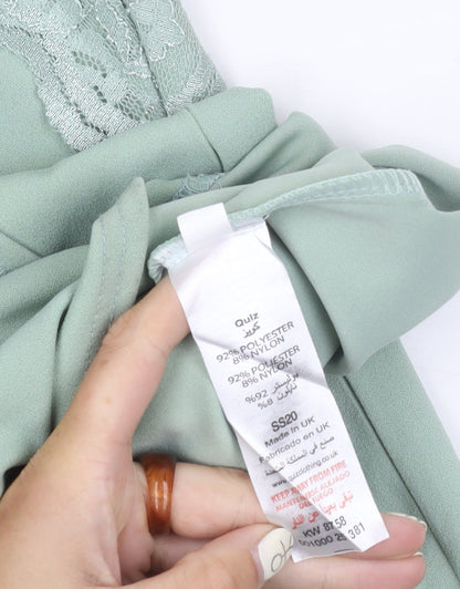 Quiz Women's Green Maxi Dress, Size 10, Formal Occasion