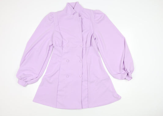 Boohoo Women's Purple Short Dress UK 14