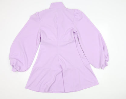 Boohoo Women's Purple Short Dress UK 14