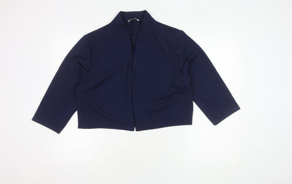 Quiz Women's Blue Cropped Blazer Size 18