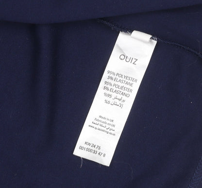 Quiz Women's Blue Cropped Blazer Size 18