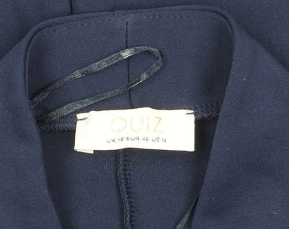 Quiz Women's Blue Cropped Blazer Size 18