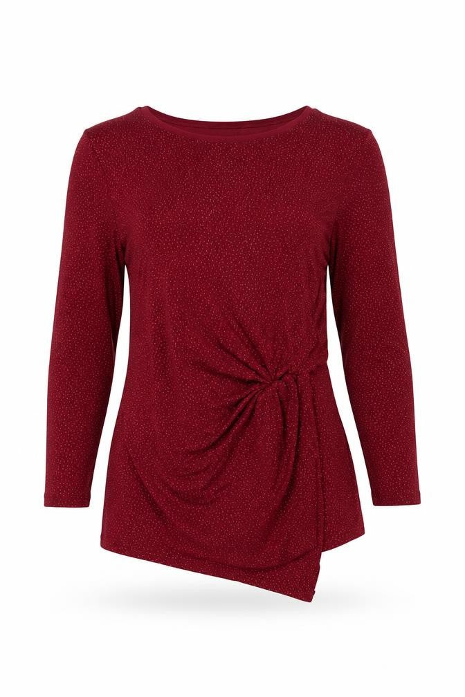 Womens UK Size 10 Roman Red Basic Blouse