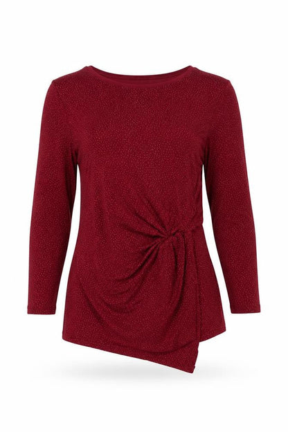 Womens UK Size 10 Roman Red Basic Blouse