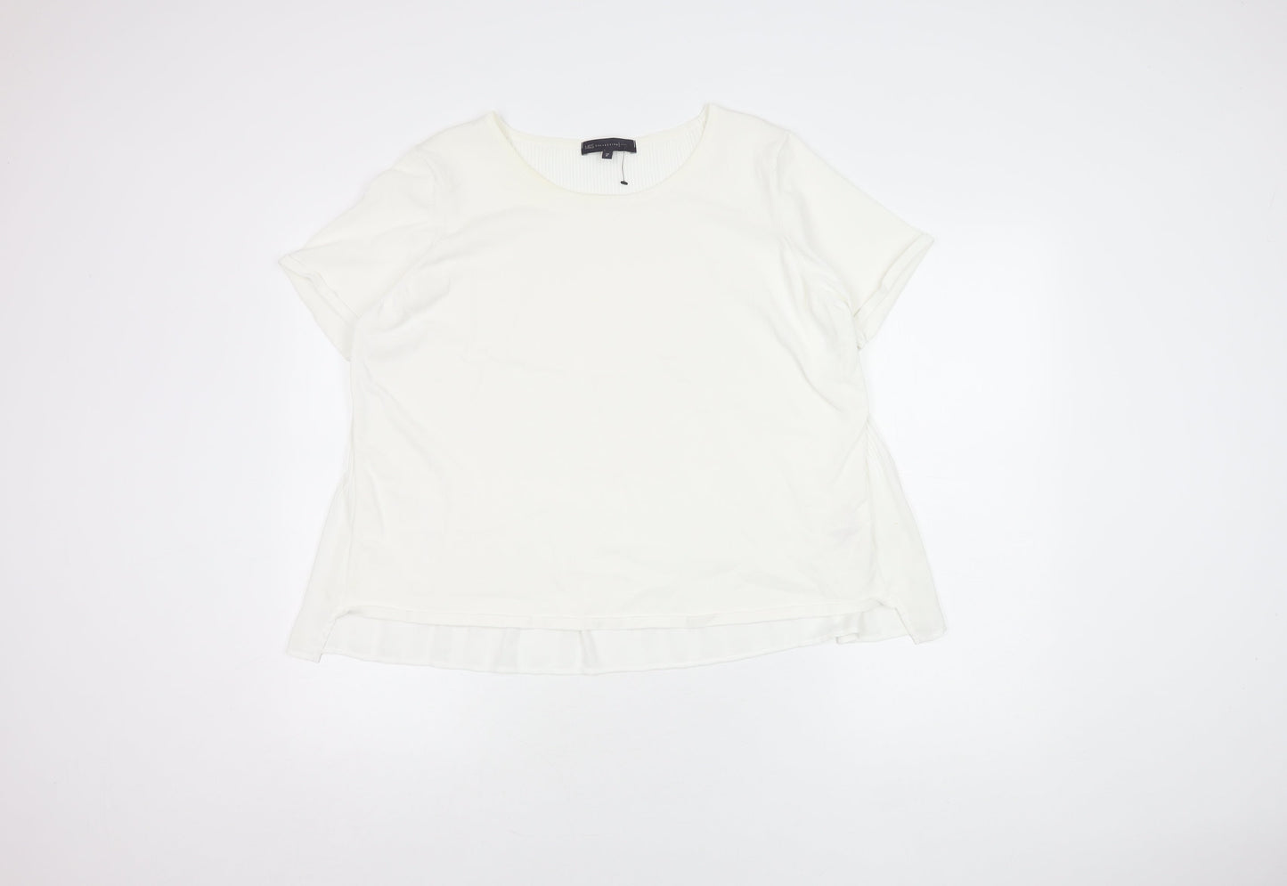 Womens UK Size 18 Marks and Spencer White Basic T-Shirt