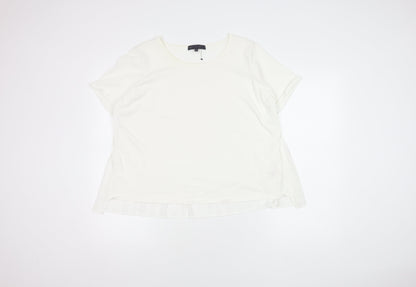 Womens UK Size 18 Marks and Spencer White Basic T-Shirt