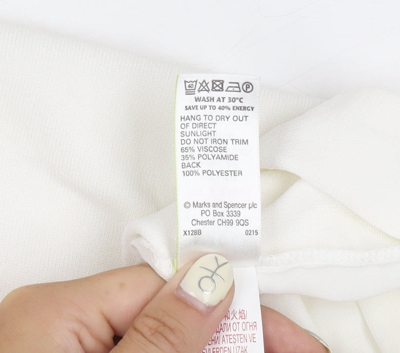 Womens UK Size 18 Marks and Spencer White Basic T-Shirt