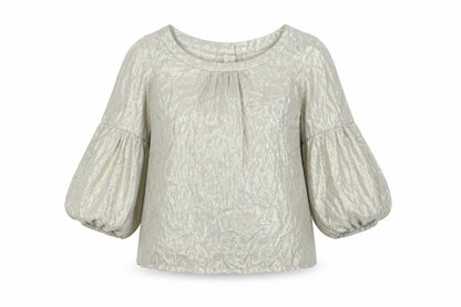 Womens UK Size 14 River Island Silver Basic Blouse