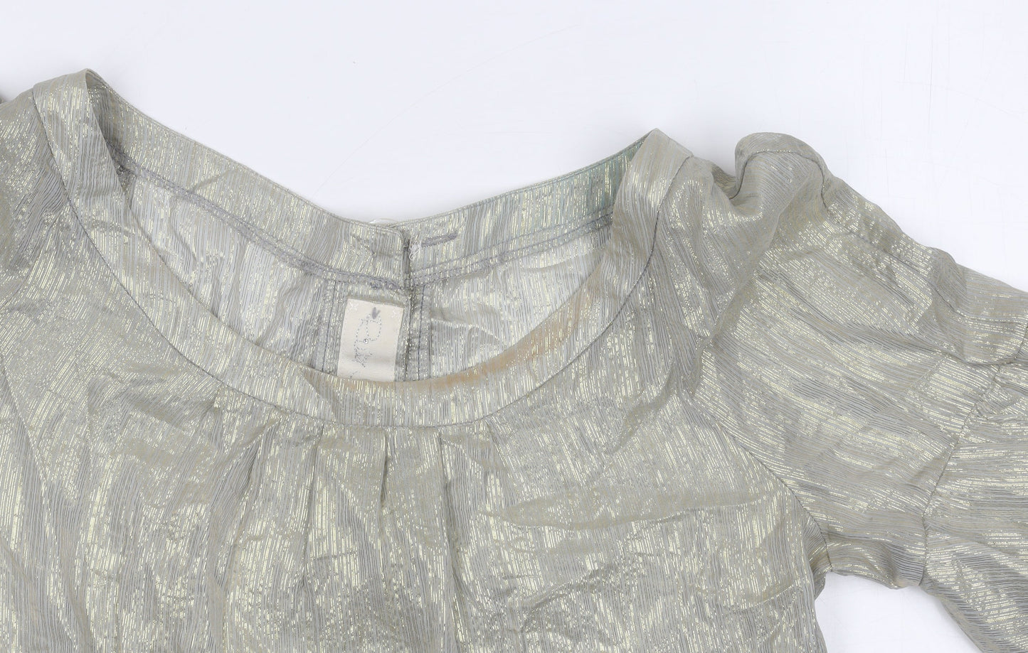 Womens UK Size 14 River Island Silver Basic Blouse