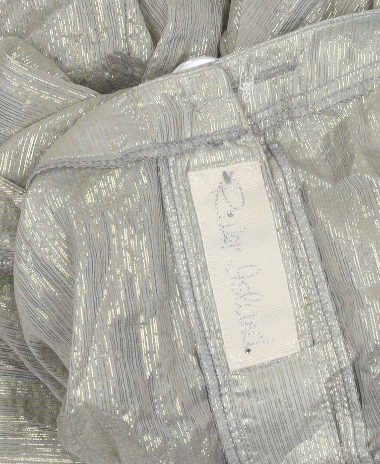 Womens UK Size 14 River Island Silver Basic Blouse